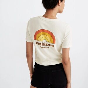Madewell Sunkissed Beach Club Rainbow Tee - Cream